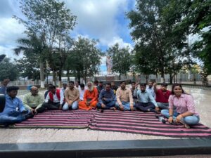 पत्रकारों पर पुलिसिया कार्रवाई के खिलाफ रांची में शांतिपूर्ण विरोध प्रदर्शन.