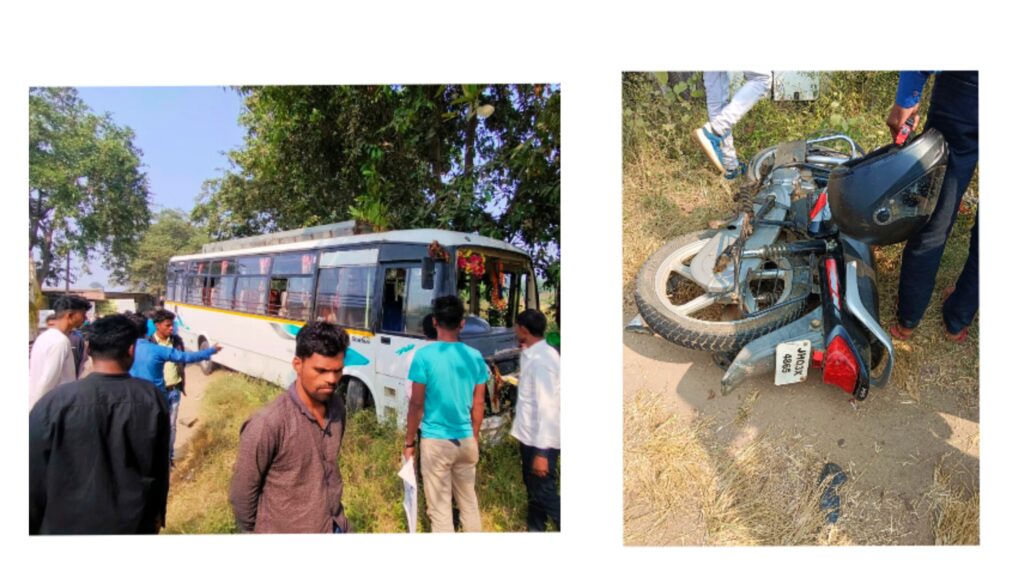तेज रफ्तार बाइक दीप ज्योति बस के चपेट में आने से एक की मौके पर हुई मौत:एक गंभीर रूप से घायल,