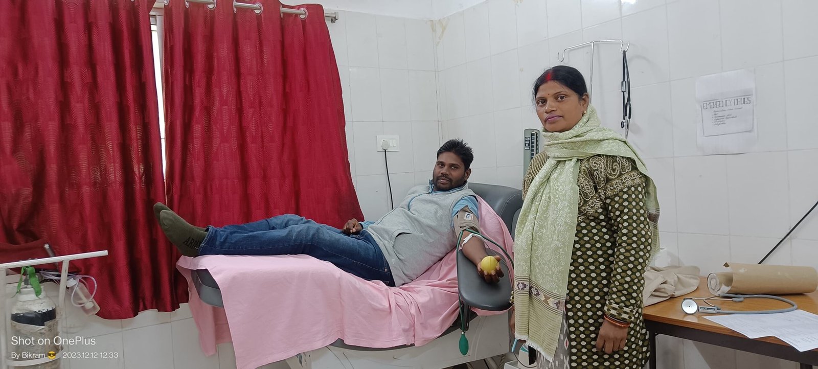 मिशन बदलाव ने सदर अस्पताल में इलाजरत मरीज के लिये 2 यूनिट किया रक्तदान।