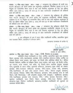 राज्य के 11 अनुमंडल पदाधिकारी का तबादला व पदस्थापन किया गया।