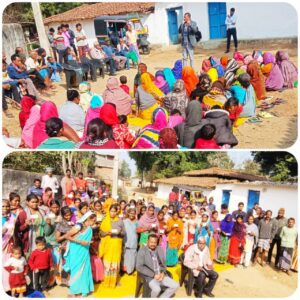 दानेकेरा पंचायत के विभिन्न गांवों के ग्रामीणों के साथ बैठक करते पूर्व उप विकास आयुक्त सह समाजसेवी डॉ परमेश्वर भगत