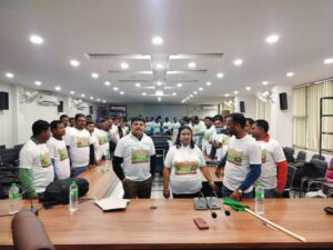 सड़क सुरक्षा माह के तहत जिले में निकाली गई जागरूकता अभियान।