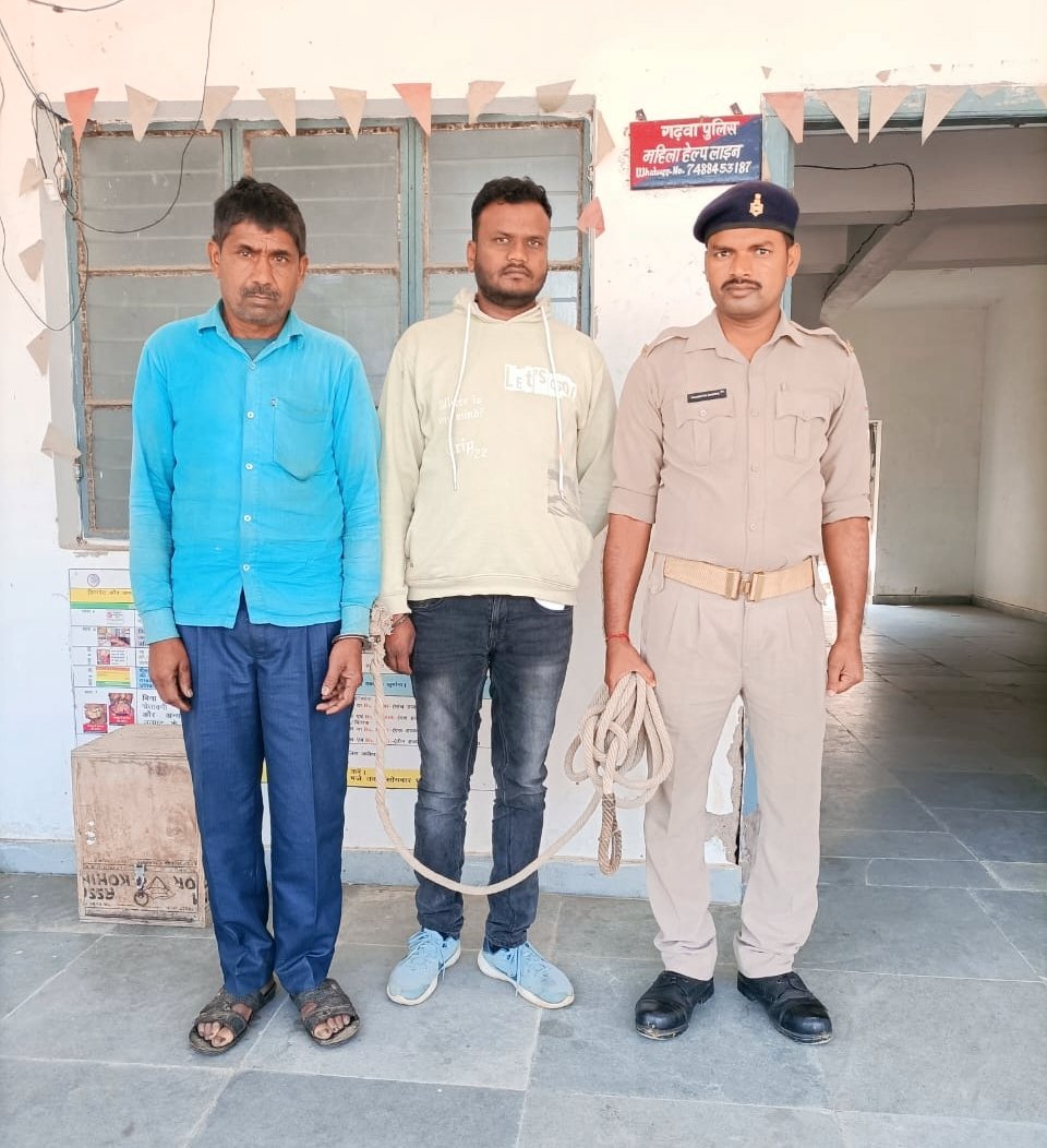 बिशुनपुरा:पुलिस ने दो वारंटियों को गिरफ्तार कर भेजा जेल