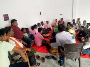 बोरियो प्रखंड परिसर में झारखंड मुक्ति मोर्चा की विशेष बैठक
