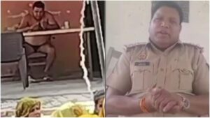 पुलिस चौकी में अर्धनग्न हालत में कुर्सी पर अंडरवियर में बैठा दारोगा का हुआ वायरल वीडियो:एसपी ने दिया जांच का आदेश