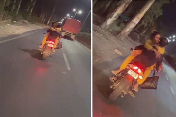 बाइक पर स्टंट और अश्लील हरकत करने वाले युवक-युवती को पुलिस ने किया गिरफ्तार
