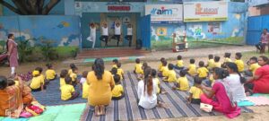 सुंदरनगर किडजी स्कूल में मना योग दिवस