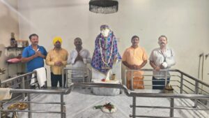 शुकराना अदा करने AISMJWA के सदस्य पहुंचे साईं मंदिर