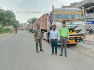 अवैध खनन,परिवहन के विरुद्ध कार्रवाई जारी,हरिहरगंज इलाके में 7 वाहन जब्त