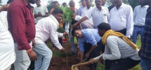 नावा बाजार प्रखंड में एक पेड़ मां के नाम अभियान के तहत किया गया वृक्षारोपण