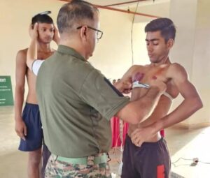 सेना भर्ती रैली के छठे दिन 1035 युवाओं ने हिस्सा लिया