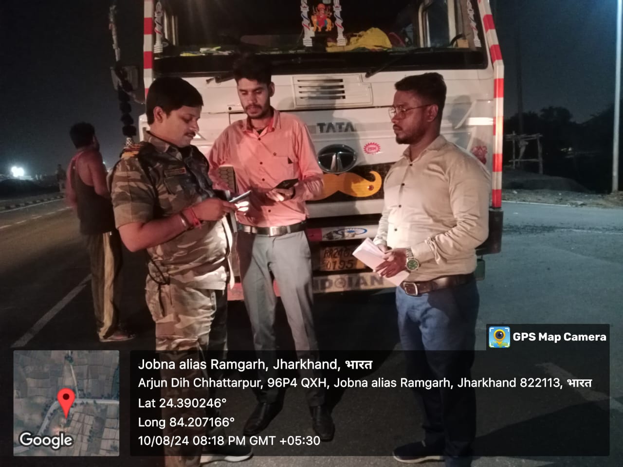 पलामू:अवैध रूप से चिप्स पत्थर ले जा रहे चार हाइवा जप्त