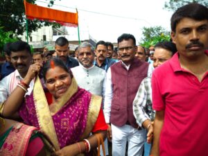 गुमला के घाघरा में भाजपा परिवर्तन यात्रा का किया गया आयोजन