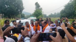 भाजपा की परिवर्तन यात्रा में केंद्रीय मंत्री शिवराज सिंह चौहान का किया गया भव्य स्वागत