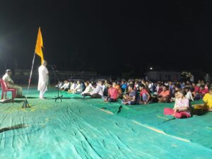 चंदवा में राष्ट्रीय स्वयं सेवक संघ ने धूमधाम से मनाया शरद पूर्णिमा उत्सव 