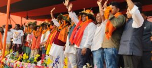 डुमरिया में पूर्व केन्द्रीय मंत्री अर्जुन मुंडा गर्जे ,नहीं आएं चंपाई
