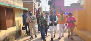घोड़ाबंधा पंचायत क्षेत्र में रामचंद्र सहिस के समर्थन में चला जनसंपर्क अभियान