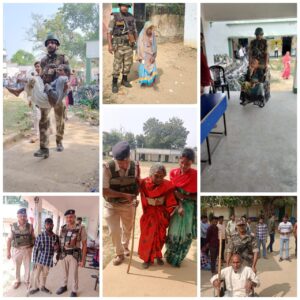 दिव्यांग और बुजुर्ग मतदाताओं को पलामू पुलिस का सहयोग, मतदान केंद्र तक पहुंचाने में कर रही मदद