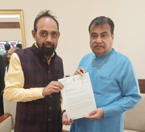 मंत्री नितिन गडकरी से मिले सांसद विद्युत वरण महतो 