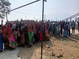 आन गांव के रैयतोने एनटीपीसी कंपनी के खिलाफ खोला मोर्चा