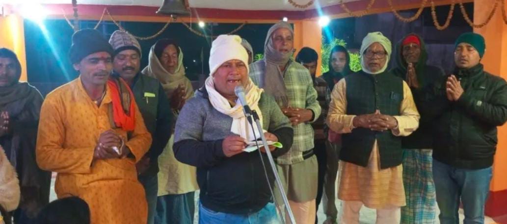 श्री राम मंदिर प्राण प्रतिष्ठा के वर्षगांठ पर विश्व हिन्दू परिषद के तत्वधान में किया गया महाआरती का आयोजन