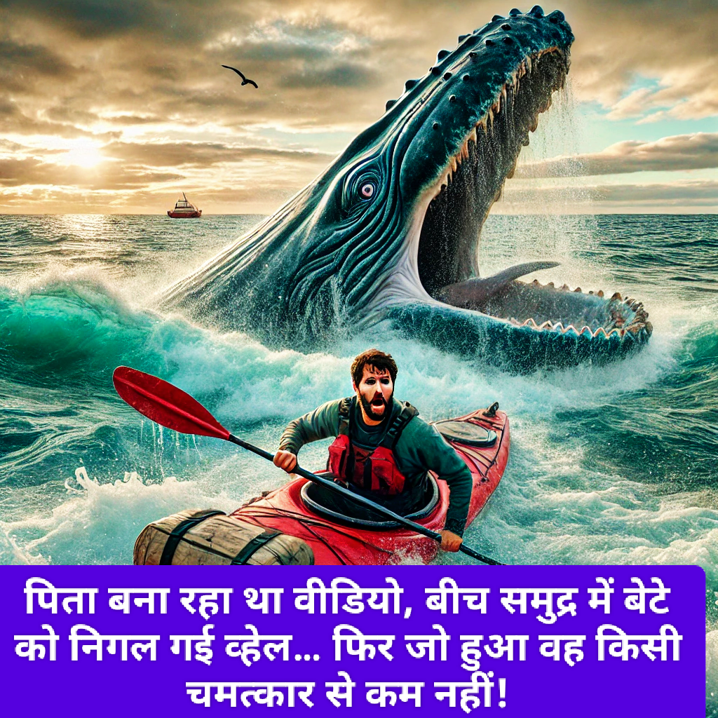 पिता बना रहा था वीडियो, बीच समुद्र में बेटे को निगल गई व्हेल… फिर जो हुआ वह किसी चमत्कार से कम नहीं! पिता बना रहा था वीडियो, बीच समुद्र में बेटे को निगल गई व्हेल… फिर जो हुआ वह किसी चमत्कार से कम नहीं!