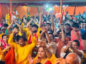 लहलहे में श्रीमद्भागवत कथा के चतुर्थ दिवस जन्मोत्सव की धूम, श्रद्धालुओं का उमड़ा जनसैलाब