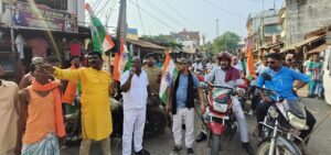 भाजपा की ओर से निकला गया तिरंगा यात्रा