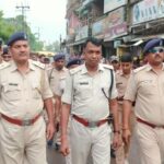 बकरीद को लेकर पुलिस ने किया फ्लैग मार्च
