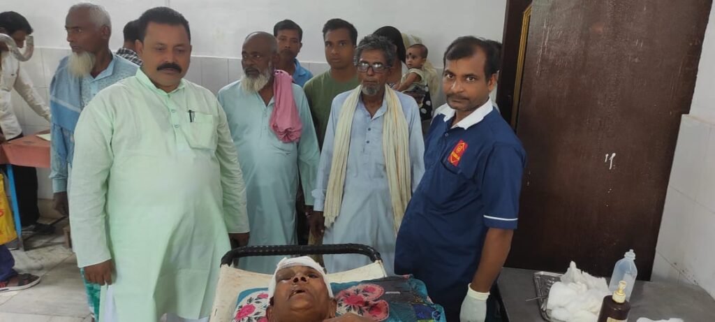 छत से गिरकर वृद्ध महिला घायल, रेफर