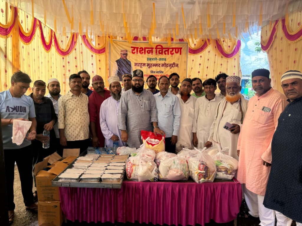 परिजनों की पहल:गरीबों को राशन,विद्वानों की मौजूदगी में शानदार जलसा