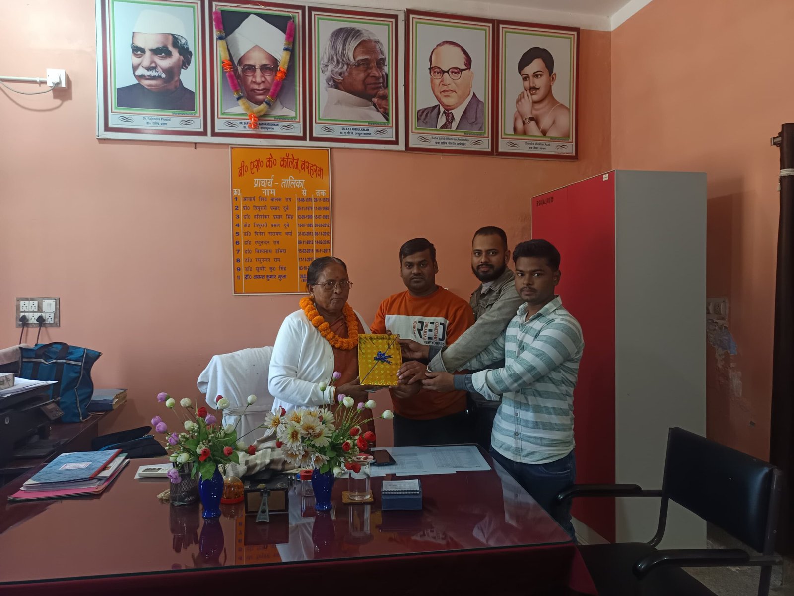 बी.एस.के. कॉलेज बरहरवा में अभाविप द्वारा प्रभारी प्राचार्य का सम्मान