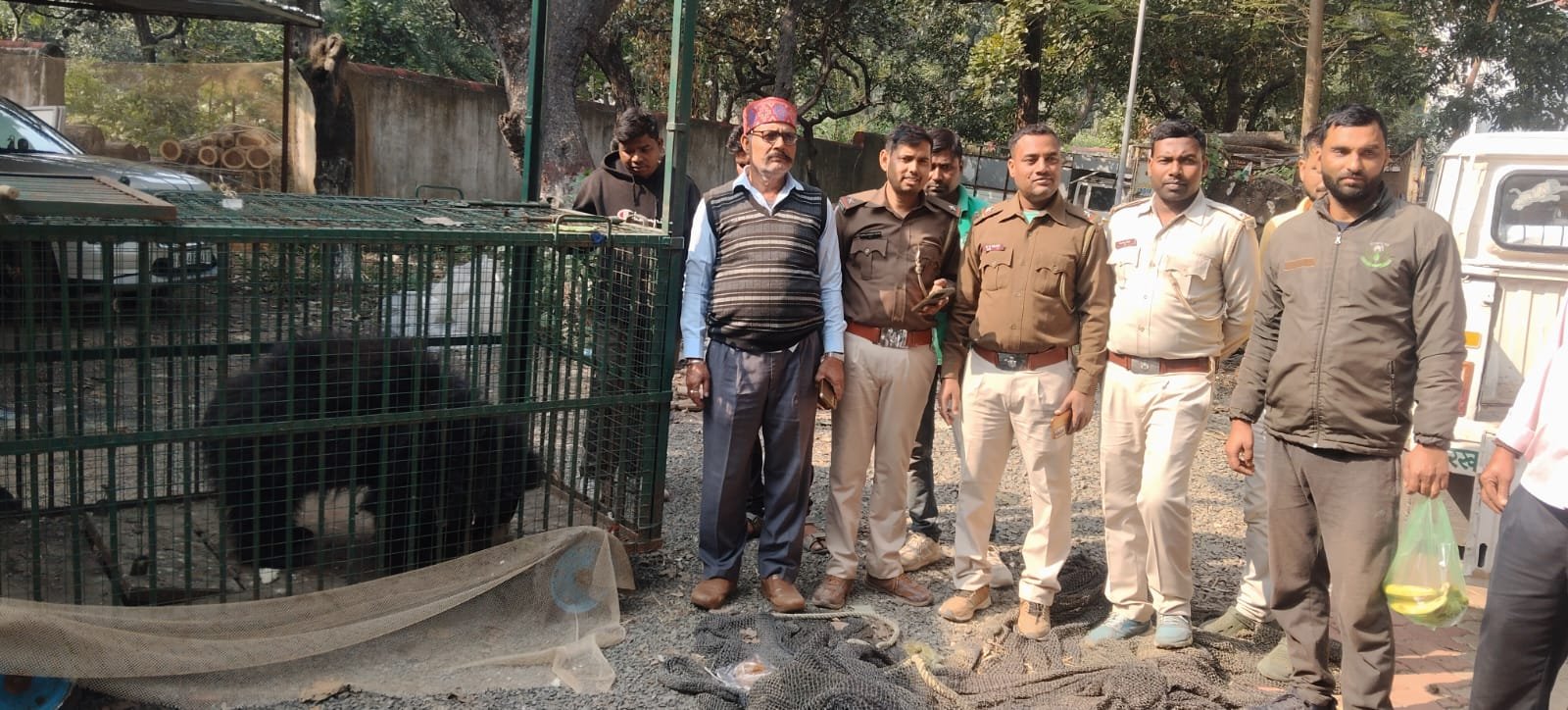 बरहरवा के बांसकोला गांव से भालू का रेस्क्यू, मदारी मौके से फरार बरहरवा के बांसकोला गांव से भालू का रेस्क्यू, मदारी मौके से फरार