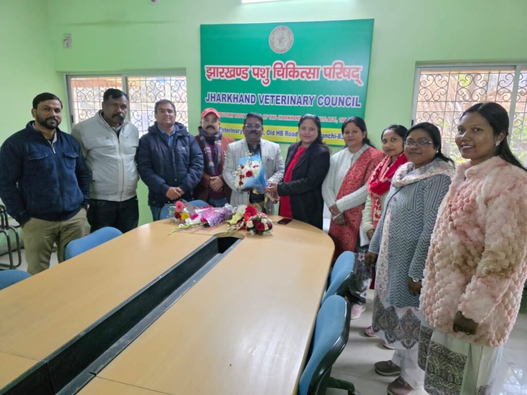 झारखण्ड पशुचिकित्सा परिषद का चुनाव तीन माह में कराने की प्राथमिकता:डॉ. सेमसन संजय टोप्पो
