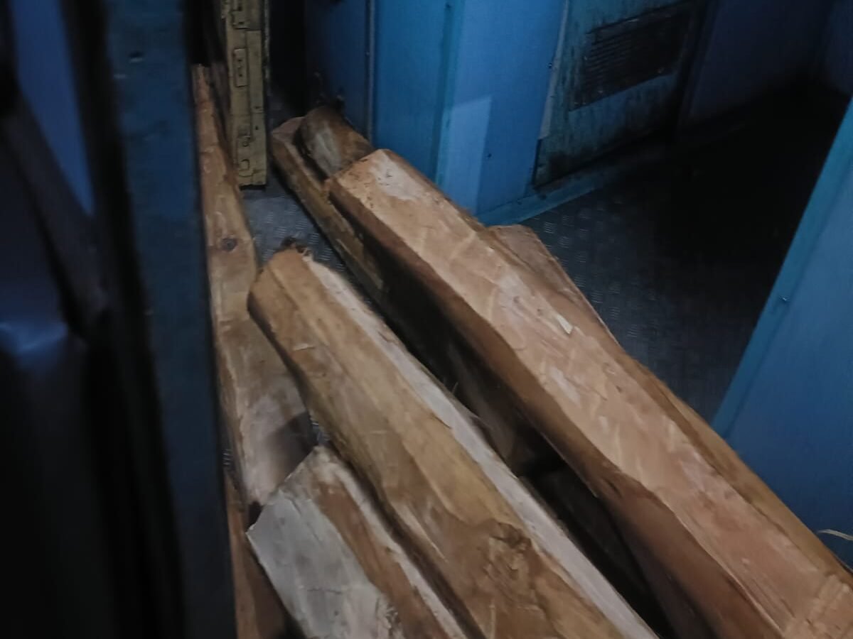पैसेंजर ट्रेनों से तस्कर कर रहे लकड़ियों का परिवहन,यात्रियों को हो रही परेशानी