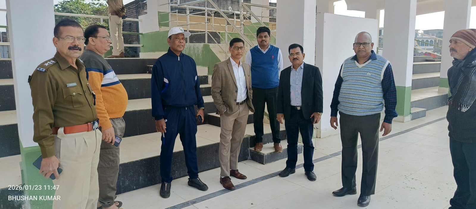 गणतंत्र दिवस 2026 की तैयारियों को लेकर रानी ज्योतिर्मय स्टेडियम का निरीक्षण गणतंत्र दिवस 2026 की तैयारियों को लेकर रानी ज्योतिर्मय स्टेडियम का निरीक्षण