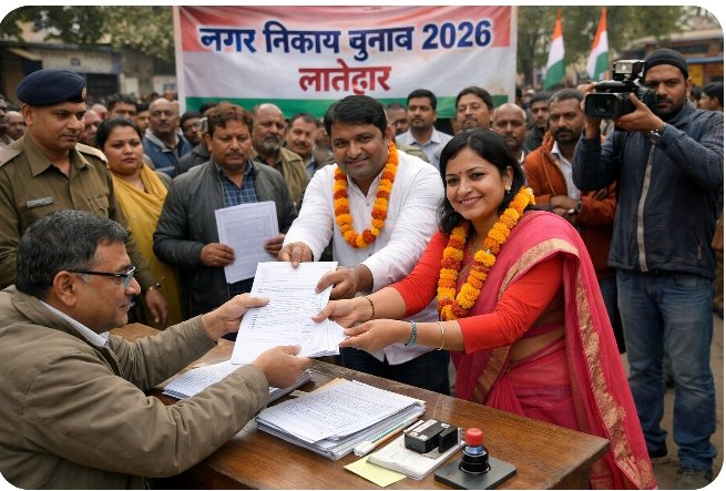 नगर निकाय चुनाव 2026:अध्यक्ष के लिए 1, वार्ड पार्षद के लिए 18 नामांकन नगर निकाय चुनाव 2026:अध्यक्ष के लिए 1, वार्ड पार्षद के लिए 18 नामांकन