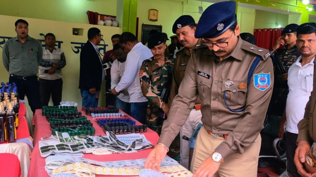कथारा में नकली विदेशी शराब का अवैध कारोबार,टाटा मैजिक जब्त