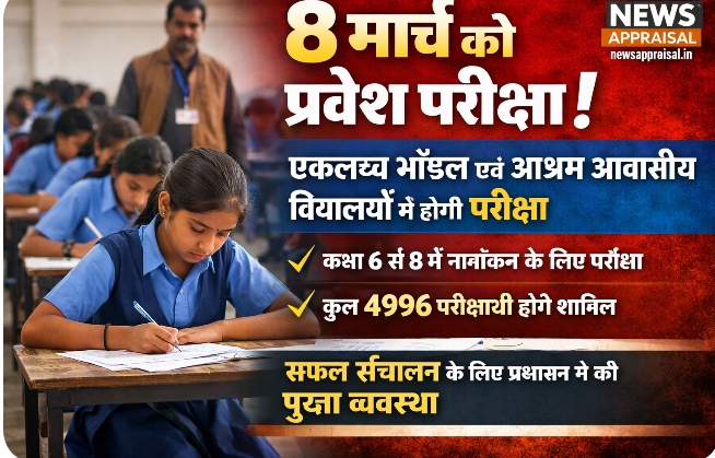 Latehar News:एकलव्य मॉडल एवं आश्रम आवासीय विद्यालय में नामांकन के लिए 8 मार्च को प्रवेश परीक्षा, 4996 परीक्षार्थी होंगे शामिल