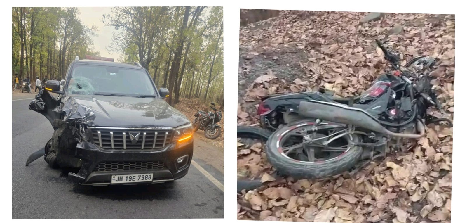 स्कार्पियो-बाइक की भीषण टक्कर में युवक की मौत, मुआवजे की मांग पर सड़क जाम स्कार्पियो-बाइक की भीषण टक्कर में युवक की मौत, मुआवजे की मांग पर सड़क जाम