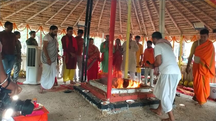 कथारा में 108 महारुद्र यज्ञ सह प्राण प्रतिष्ठा महोत्सव संपन्न, पूर्णाहुति के साथ गूंजे वैदिक मंत्र