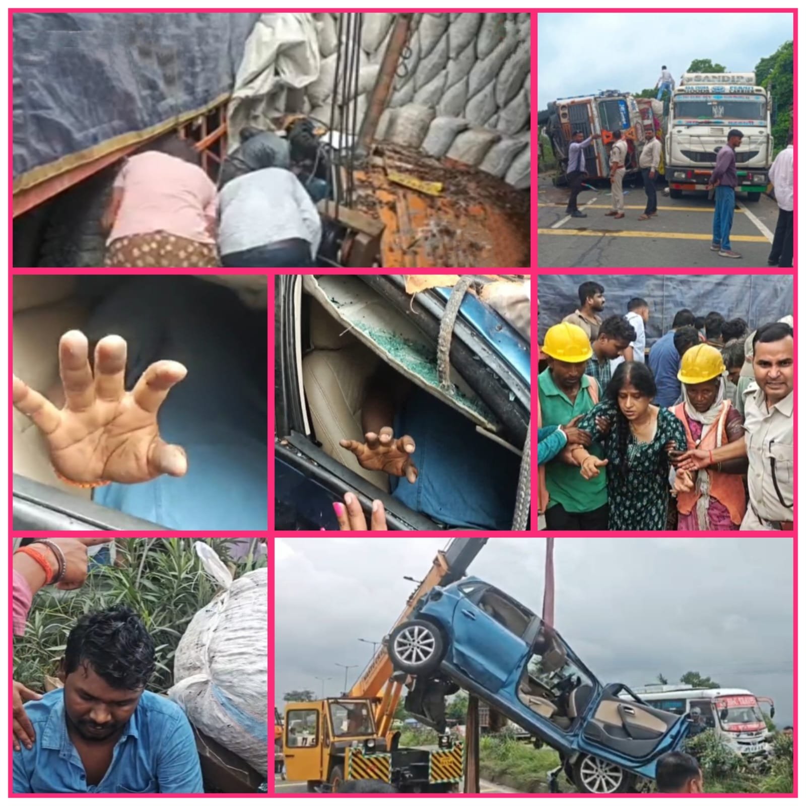 चुट्टूपालू घाटी में भीषण हादसा,दो ट्रकों के बीच फंसी कार से 3 घंटे बाद महिला-पुरुष को जिंदा निकाला चुट्टूपालू घाटी में भीषण हादसा,दो ट्रकों के बीच फंसी कार से 3 घंटे बाद महिला-पुरुष को जिंदा निकाला