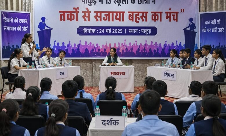 पाकुड़ में 13 स्कूलों के छात्रों ने तर्कों से सजाया बहस का मंच