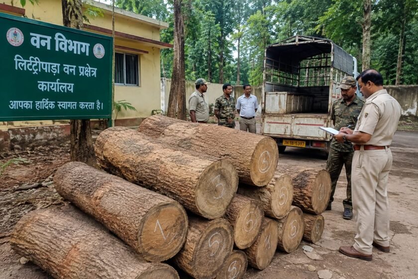 पाकुड़ के जंगलों में अवैध कटाई पर वन विभाग की बड़ी कार्रवाई,11 बोटा सखुआ लकड़ी जब्त पाकुड़ के जंगलों में अवैध कटाई पर वन विभाग की बड़ी कार्रवाई,11 बोटा सखुआ लकड़ी जब्त