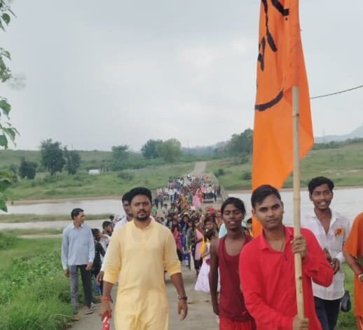 सावन की अंतिम सोमवारी पर मोंगर में निकली भव्य कलश यात्रा,भक्तिमय हुआ माहौल