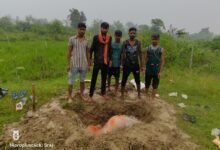 गोमिया में बछड़े की मौत के बाद गौ रक्षक दल ने कराया अंतिम संस्कार