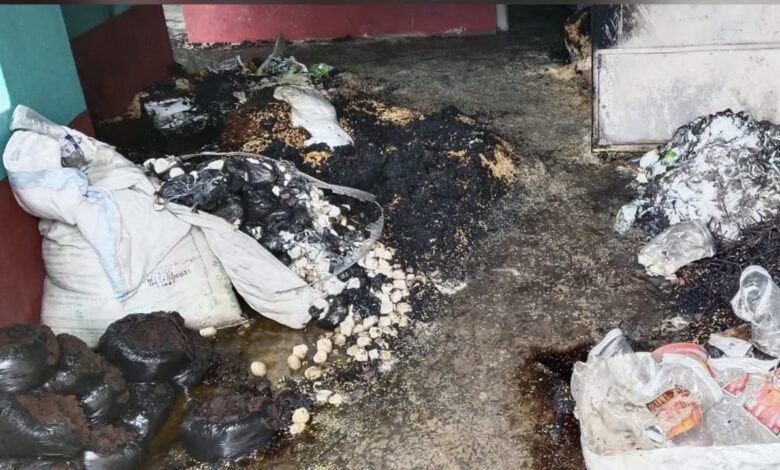 मजडीहा गांव में किराना दुकान में भीषण आग, लाखों का सामान जलकर राख,घरेलू सामान व दस्तावेज भी नष्ट