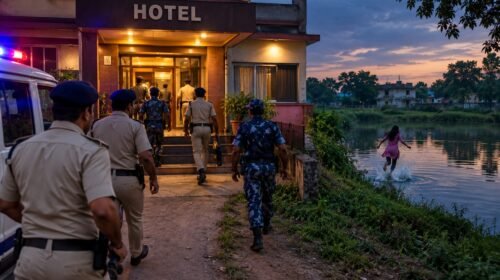 मोबाइल लोकेशन के आधार पर कार्रवाई, होटल में छापेमारी के दौरान युवती फरार