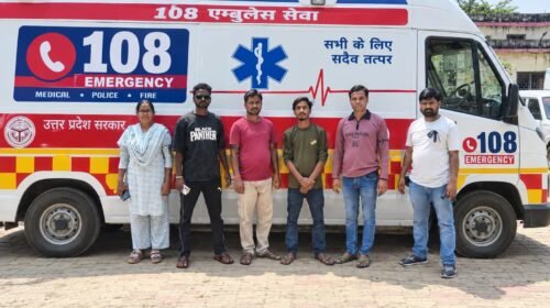 108 एम्बुलेंस कर्मचारियों का चरणबद्ध आंदोलन शुरू, काला बिल्ला लगाकर जताया विरोध