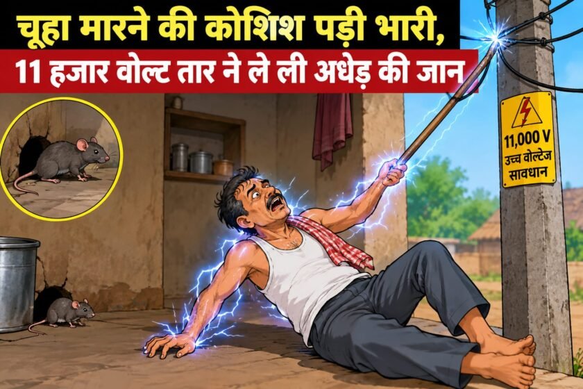रांगा थाना क्षेत्र में दर्दनाक हादसा:11 हजार वोल्ट तार की चपेट में आने से अधेड़ की मौत रांगा थाना क्षेत्र में दर्दनाक हादसा:11 हजार वोल्ट तार की चपेट में आने से अधेड़ की मौत